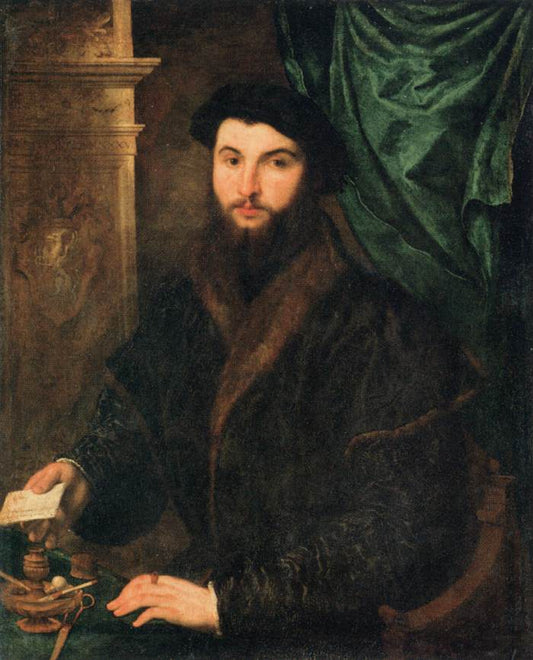 Portrait of Thomas Stachel, vintage artwork by Paris Bordone, A3 (16x12") Poster Print