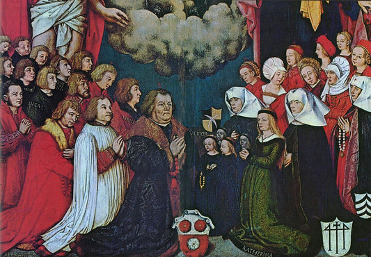 Portrait of Ulrich Schwarz and His Family, vintage artwork by Hans Holbein the Elder, A3 (16x12") Poster Print