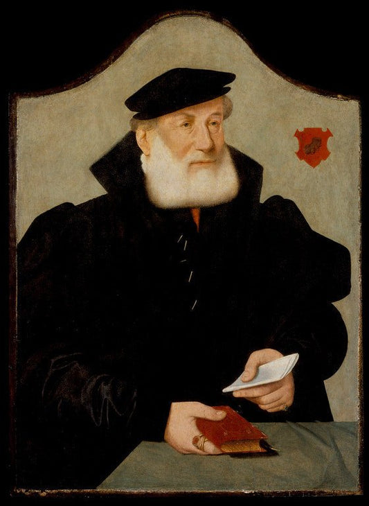 Portrait of Wilhelm Kannengiesser, vintage artwork by Bartholomäeus Bruyn the Elder, A3 (16x12") Poster Print