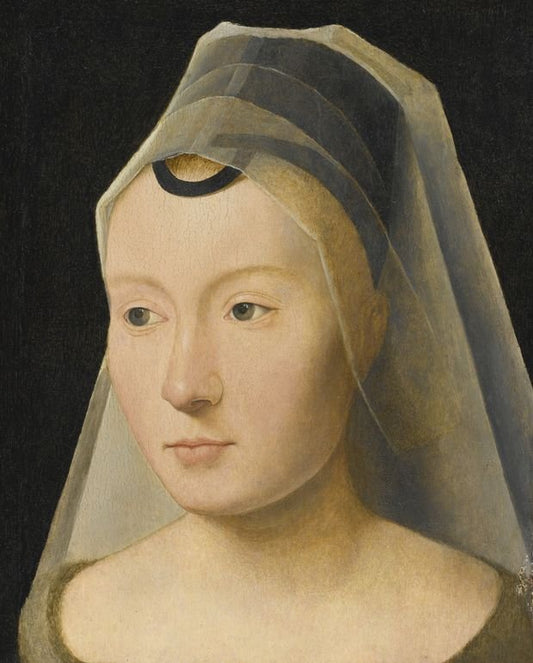 Portrait of Young Woman, vintage artwork by Attributed to Hans Memling, A3 (16x12") Poster Print