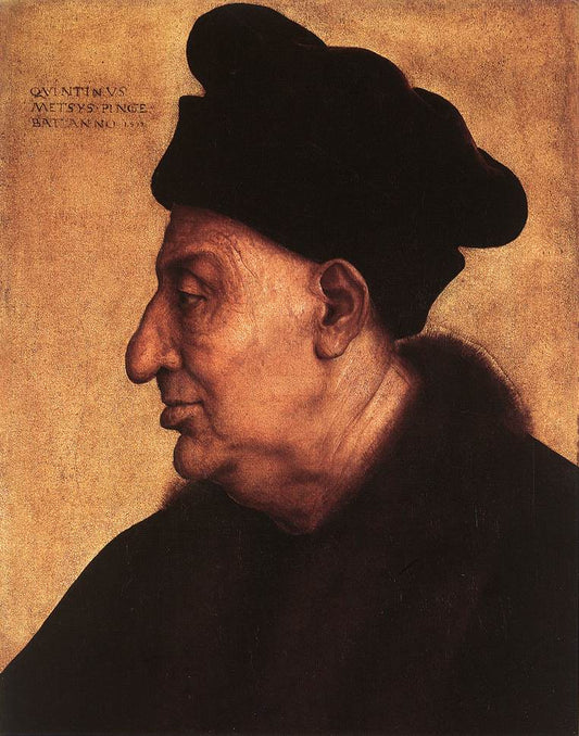 Portrait Profile of an Old Man, vintage artwork by Quentin Massys, A3 (16x12") Poster Print
