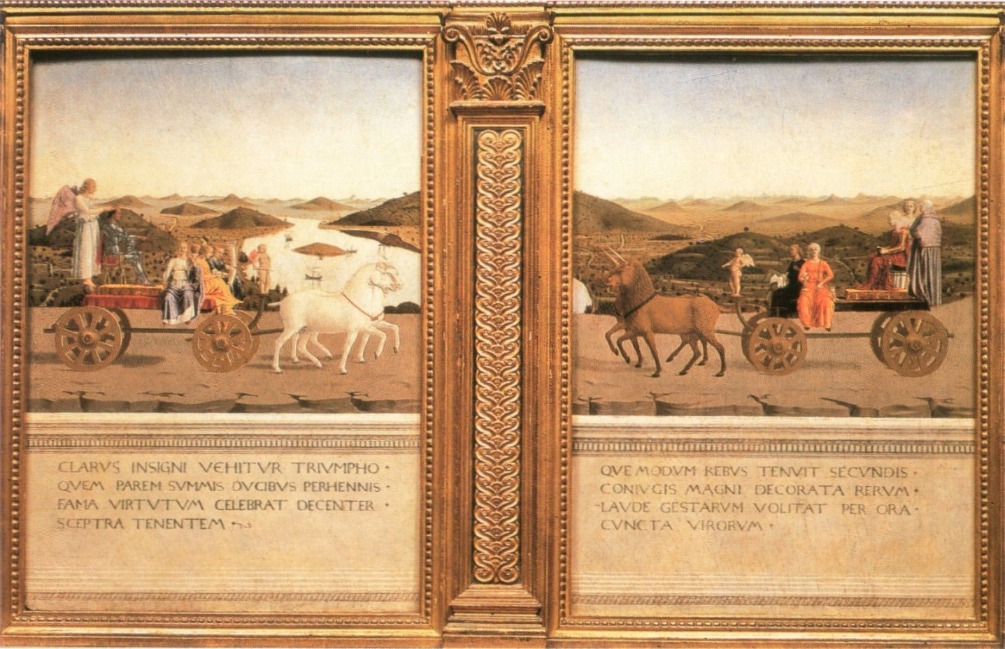 Portraits of the Duke and Duchess of Urbino (Backside), vintage artwork by Piero della Francesca, A3 (16x12") Poster Print