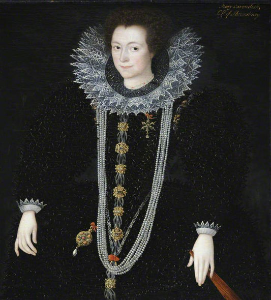 Possibly Anne Keighley, Mrs William Cavendish, vintage artwork by Marcus Gheeraerts the Younger, A3 (16x12") Poster Print