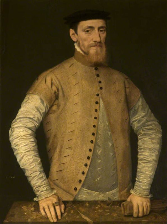 Possibly Sir John Gresham the Elder, vintage artwork by Attributed to Steven van der Meulen, A3 (16x12") Poster Print