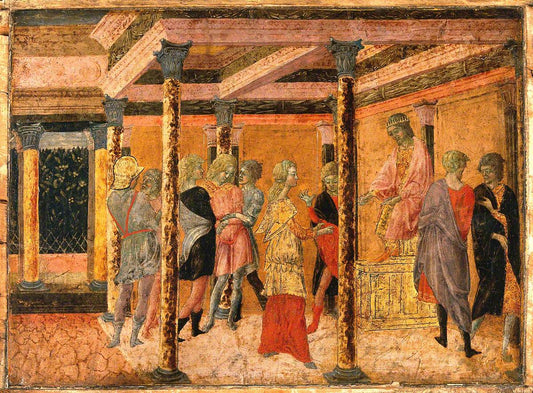 Potiphar's Wife Denouncing Joseph to Potiphar, vintage artwork by Francesco di Giorgio Martini, A3 (16x12") Poster Print