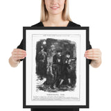 Whitechapel 1888 (Police Criminals London Jack the Ripper) historic vintage Victorian print, Framed Reproduction