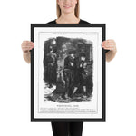 Whitechapel 1888 (Police Criminals London Jack the Ripper) historic vintage Victorian print, Framed Reproduction