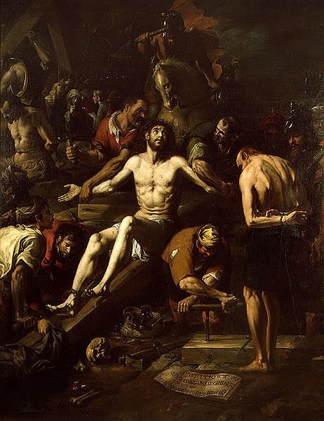Preparativos para la crucifixión, vintage artwork by Francisco Ribalta, A3 (16x12") Poster Print
