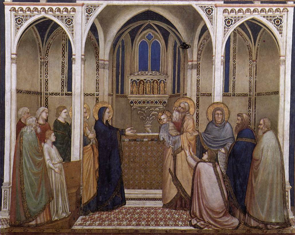Presentation of Christ in the Temple (North transept, Lower Church, San Francesco, Assisi), vintage artwork by Giotto, A3 (16x12") Poster Print
