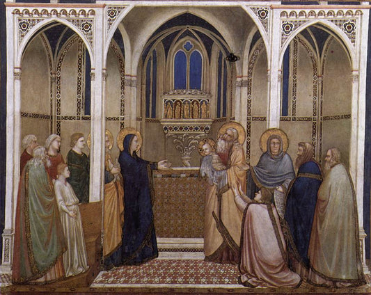 Presentation of Christ in the Temple (North transept, Lower Church, San Francesco, Assisi), vintage artwork by Giotto, A3 (16x12") Poster Print