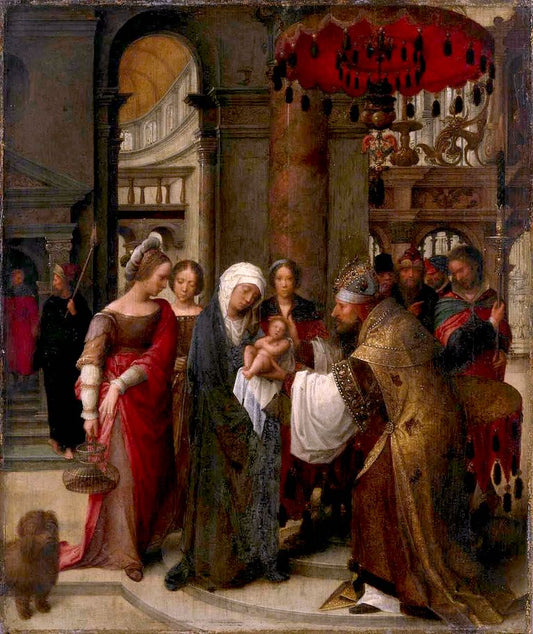 Presentation of Christ in the temple, vintage artwork by Adriaen Isenbrandt, A3 (16x12") Poster Print
