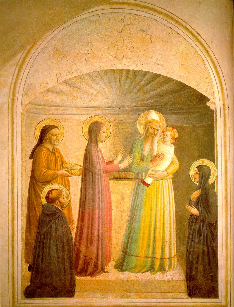 Presentation of Jesus in the Temple, vintage artwork by Fra Angelico, A3 (16x12") Poster Print