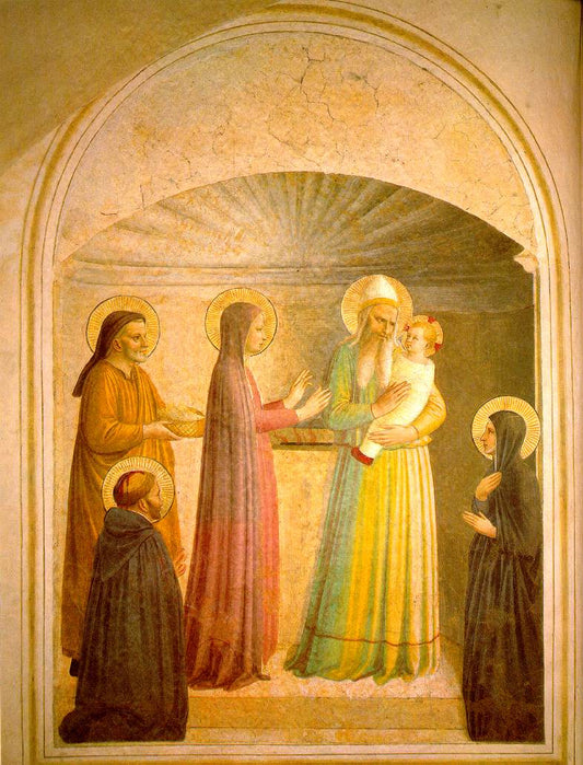 Presentation of Jesus in the Temple, vintage artwork by Fra Angelico, A3 (16x12") Poster Print
