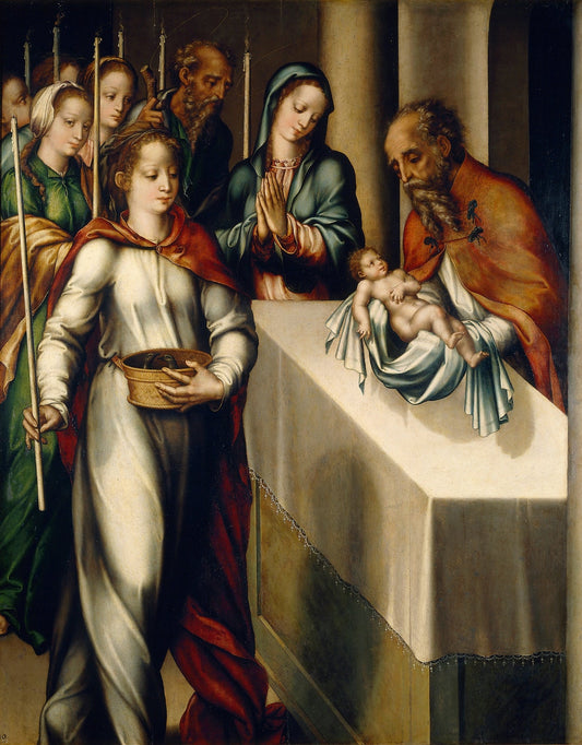 Presentation of Jesus in the Temple, vintage artwork by Luis de Morales, A3 (16x12") Poster Print