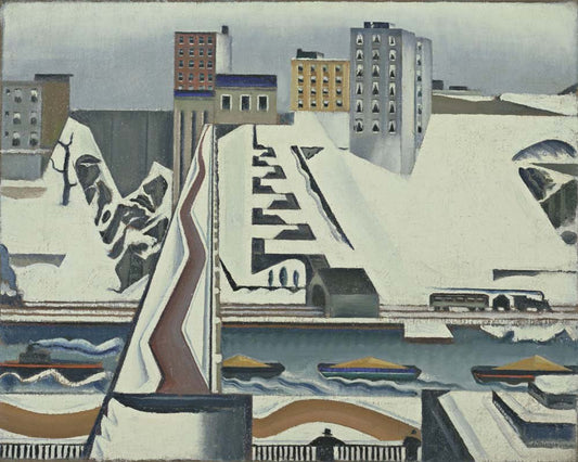 Preston Dickinson - Harlem River, vintage art, modern poster print