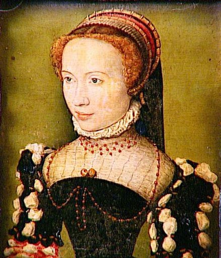 Presumed Portrait of Gabrielle de Rochechouart, vintage artwork by Attributed to Claude Corneille de Lyon, A3 (16x12") Poster Print