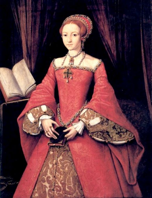 Princess Elizabeth I, vintage artwork by Attributed to Levina Teerlinc, A3 (16x12") Poster Print