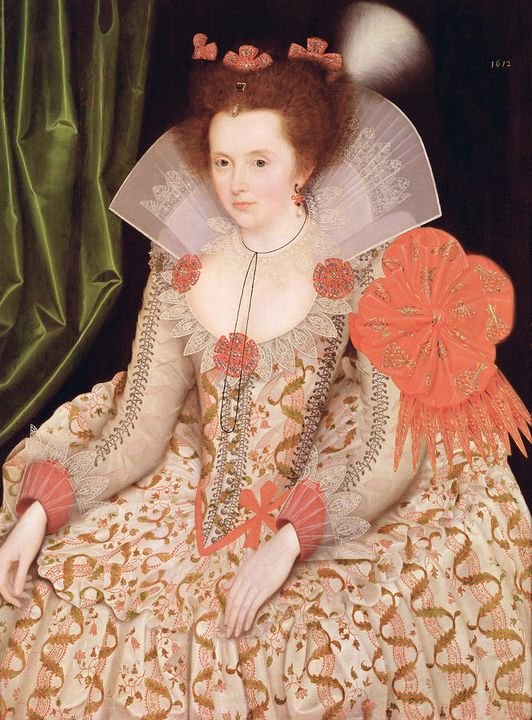 Princess Elizabeth, the Daughter Of King James I, vintage artwork by Marcus Gheeraerts the Younger, A3 (16x12") Poster Print