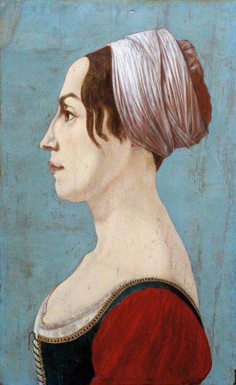 Profile Portrait of a Woman, vintage artwork by Piero Pollaiuolo, A3 (16x12") Poster Print