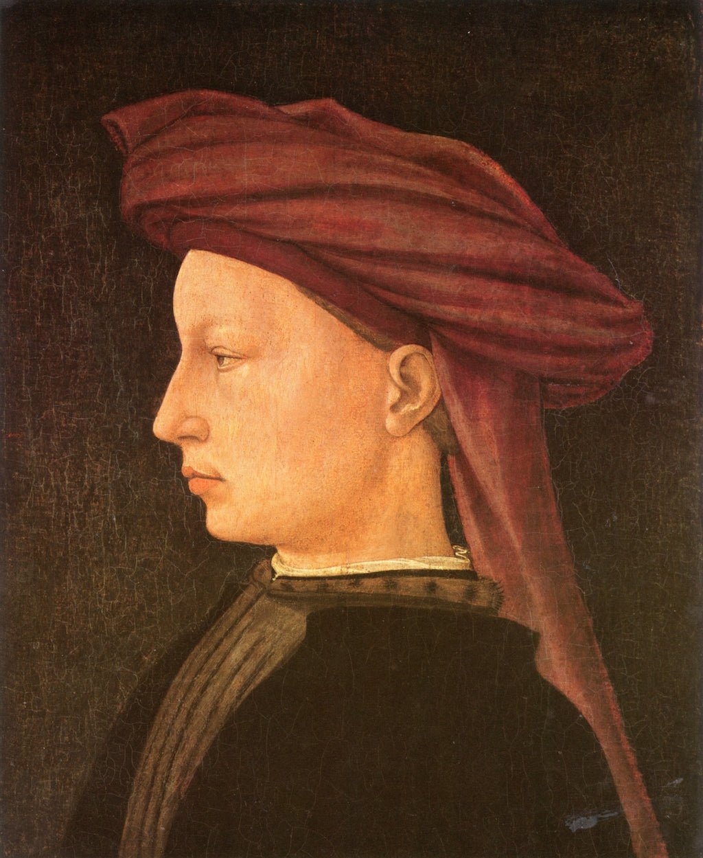 Profile Portrait of a Young Man, vintage artwork by Masaccio, A3 (16x12") Poster Print