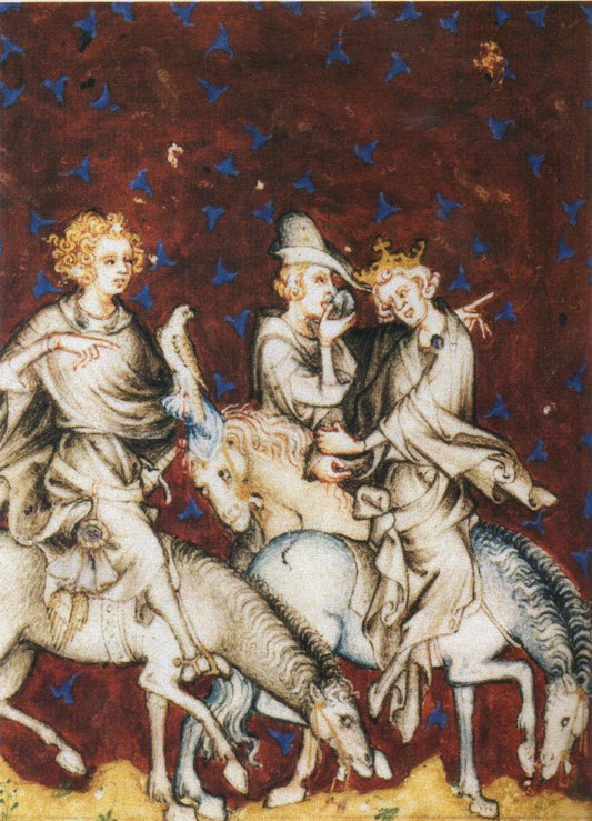 Psalter of Bonne of Luxemburg, vintage artwork by Jean Le Noir, A3 (16x12") Poster Print