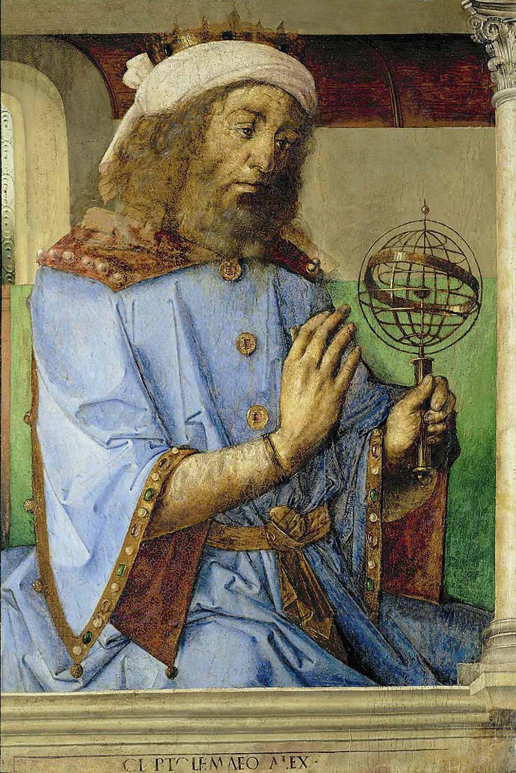 Ptolemy with a armillary sphere model, vintage artwork by Pedro Berruguete, A3 (16x12") Poster Print