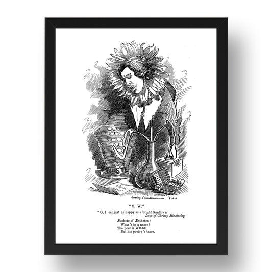 Punch_ _Oscar_Wilde, vintage historic poster in 17x13"(A3) Frame