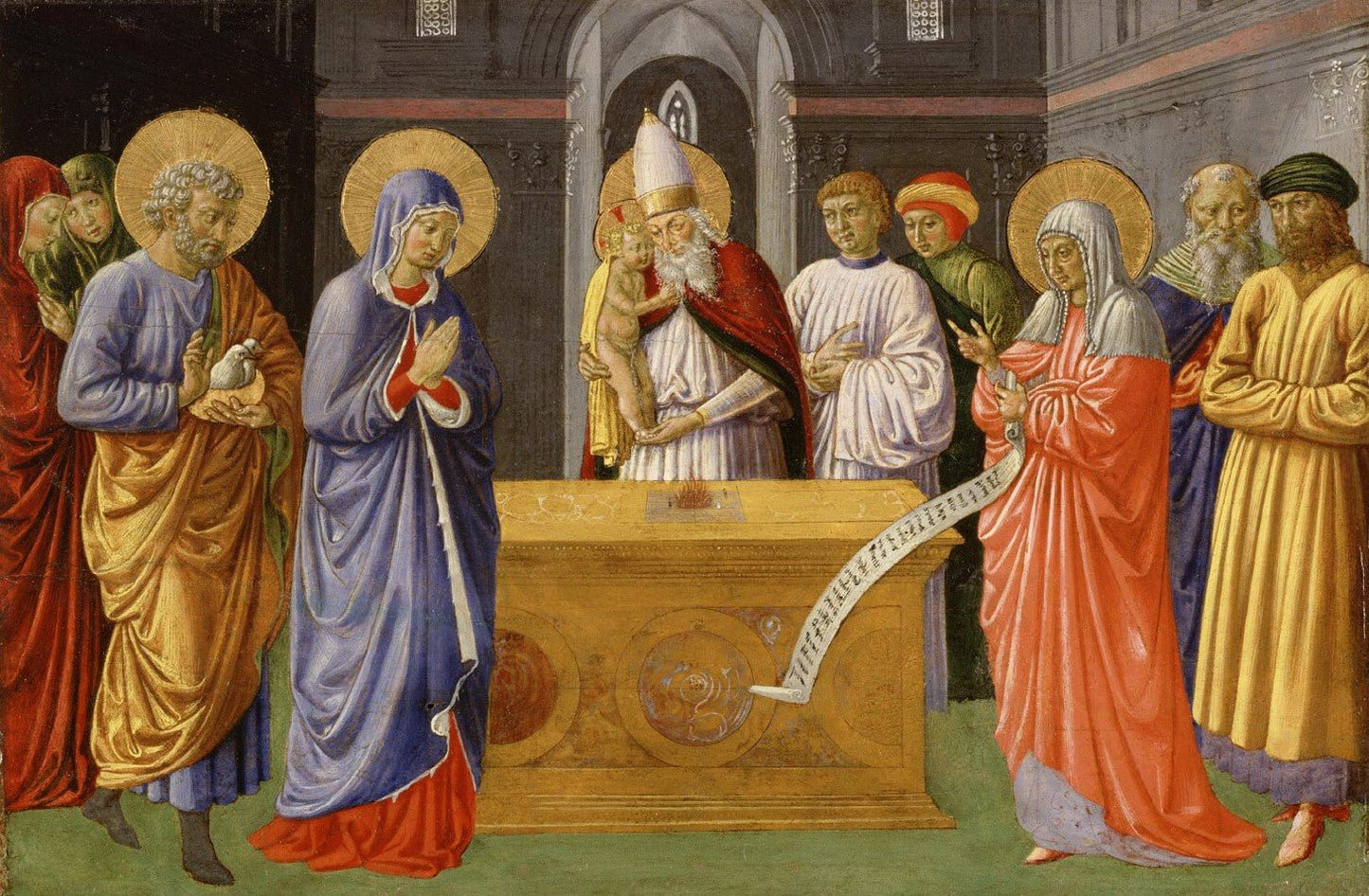 Purification of the Virgin, vintage artwork by Benozzo Gozzoli, A3 (16x12") Poster Print