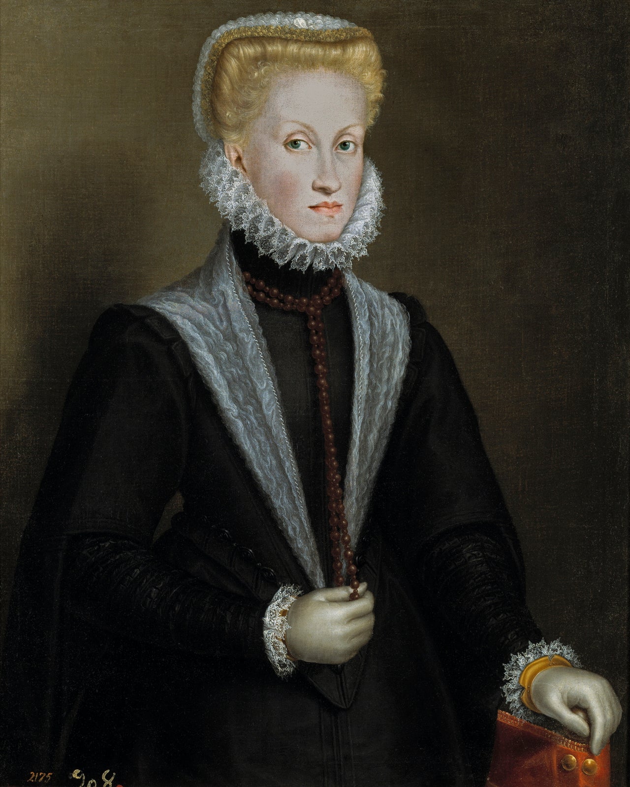 Queen Anna of Austria, vintage artwork by Sofonisba Anguissola, A3 (16x12") Poster Print