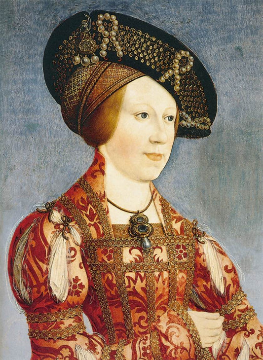 Queen Anne of Hungary and Bohemia, vintage artwork by Hans Maler zu Schwaz, A3 (16x12") Poster Print