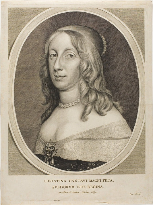 Queen Christine of Sweden by  Adriaen Pietersz van de Venne, 23x16"( A2 size ) Poster Print
