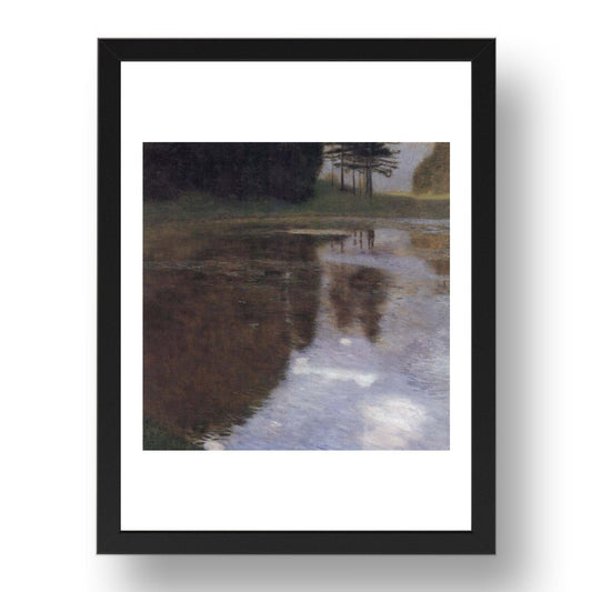 Quiet pond in the park of Appeal 1899 by Gustav Klimt, 17x13" Frame