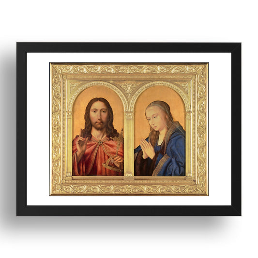 Quinten Massys: Diptych: Christ and the Virgin, Poster in 17x13"(A3) Frame