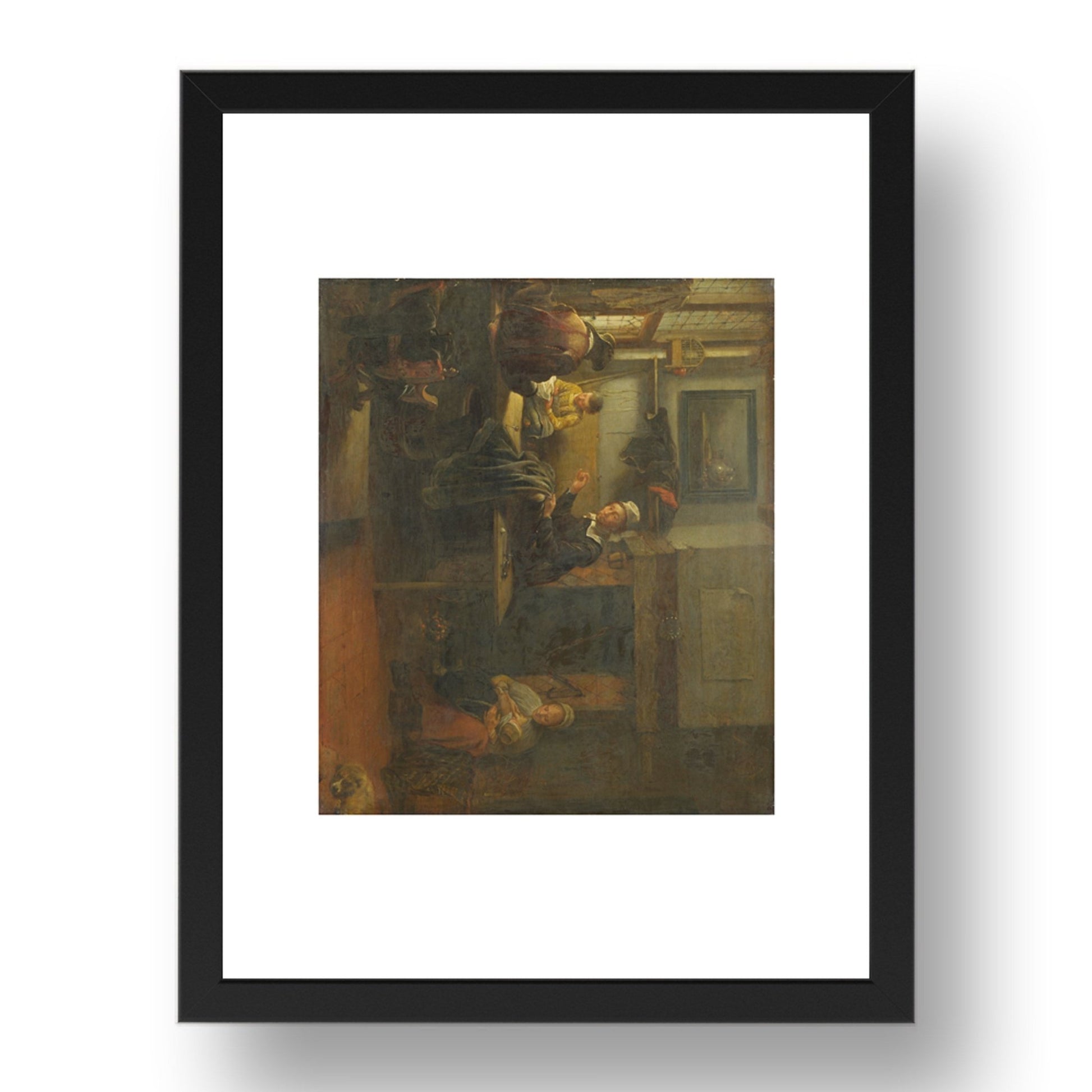 Quiringh van Brekelenkam: Interior of a Tailor's Shop7x5, Poster in 17x13"(A3) Frame