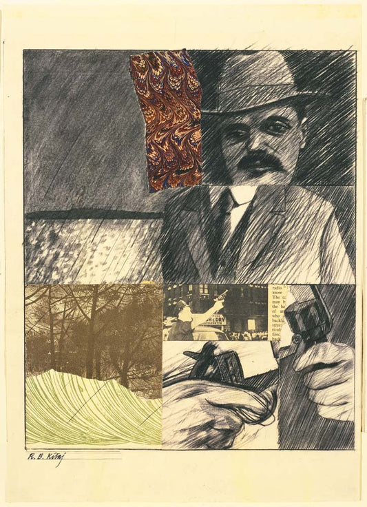 R. B. Kitaj - Untitled cover for Times Literary Supplement, vintage art, modern poster print