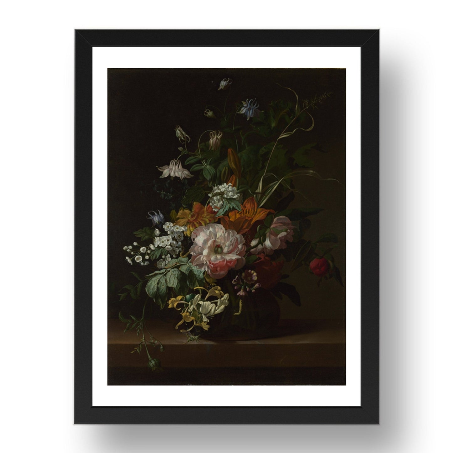 Rachel Ruysch: Flowers in a Vase, Poster in 17x13"(A3) Frame