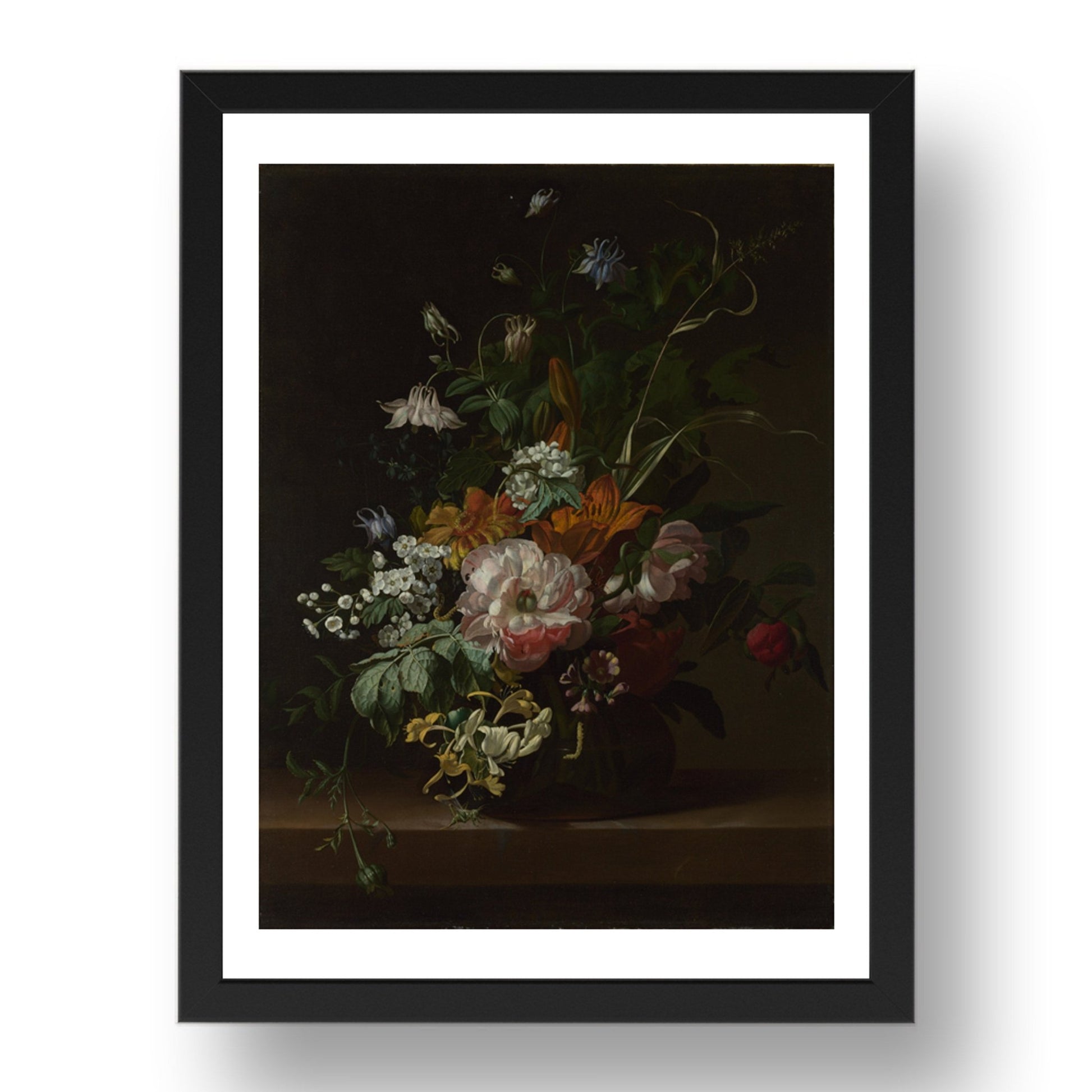 Rachel Ruysch: Flowers in a Vase, Poster in 17x13"(A3) Frame