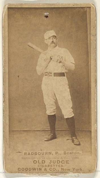 :Radbourn Pitcher Boston from the Old Judge series for Old J-16x12"(A3) Poster
