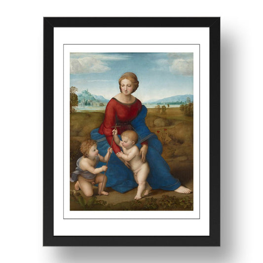 Rafael - Madonna del Prato [1506], vintage artwork in A3 (17x13") Black Frame