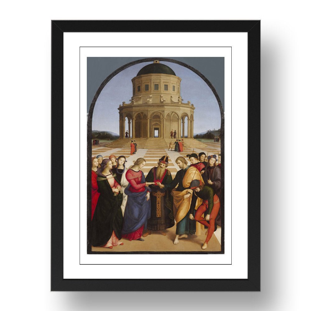 Rafael - The Marriage Of The Virgin [1504], vintage artwork in A3 (17x13") Black Frame