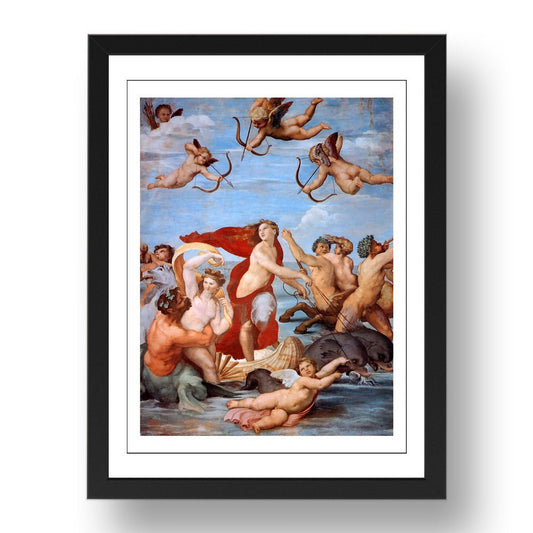 Rafael - The Triumph Of Galatea [1514], vintage artwork in A3 (17x13") Black Frame