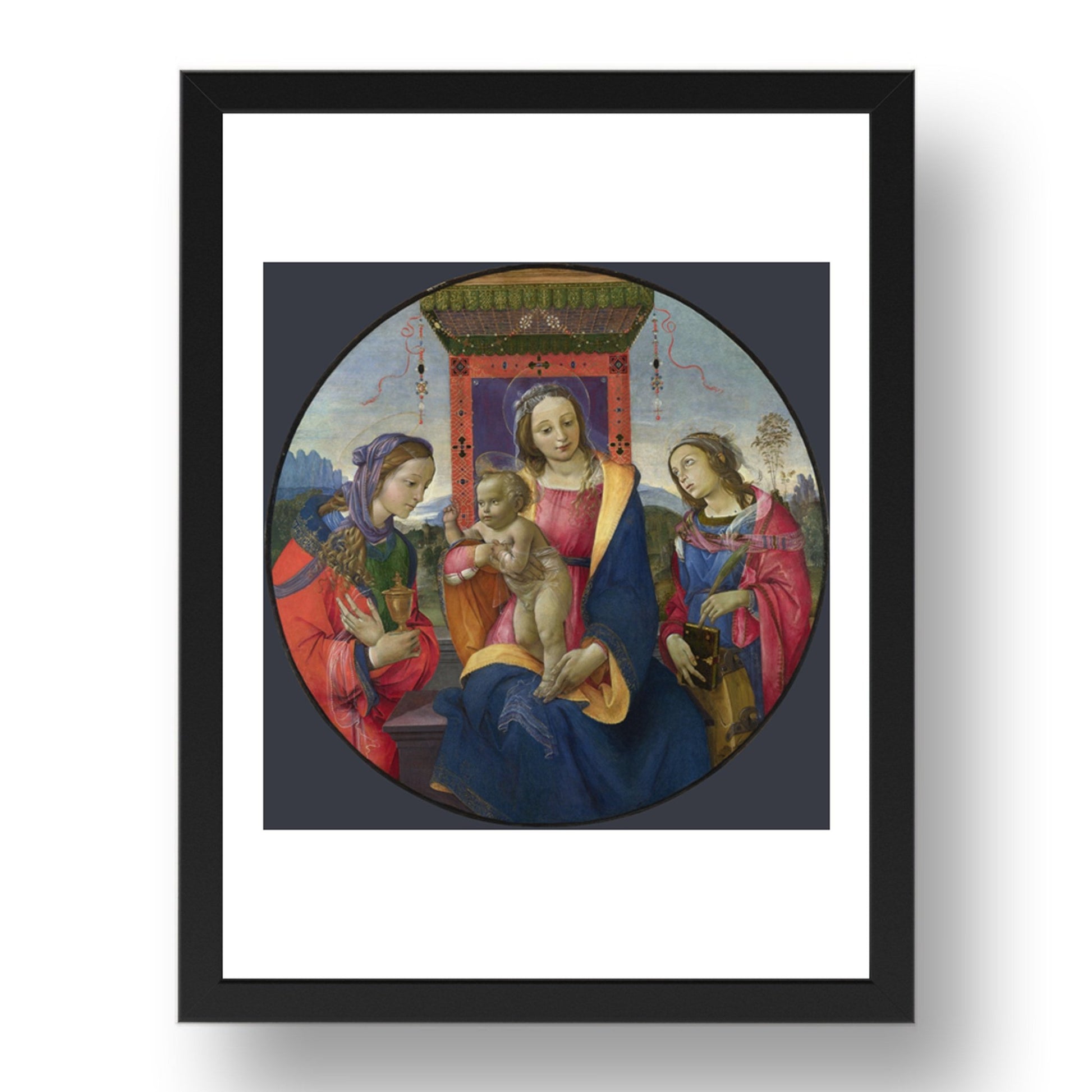Raffaellino del Garbo: The Virgin and Child with Saints, Poster in 17x13"(A3) Frame