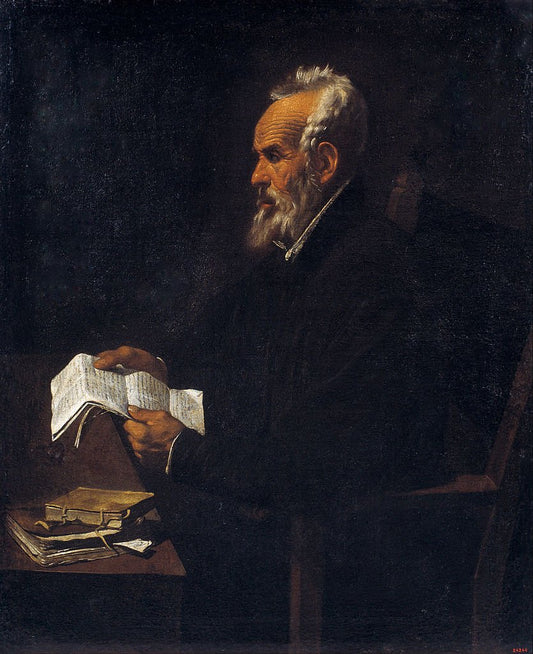 Ramon Llull, vintage artwork by Francisco Ribalta, 12x8" (A4) Poster