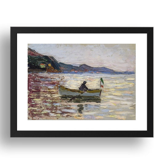 Rapallo Boat In the Sea 1906 by Wassily Kandinsky, 17x13" Frame