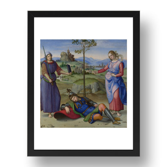 Raphael: An Allegory (Vision of a Knight), Poster in 17x13"(A3) Frame