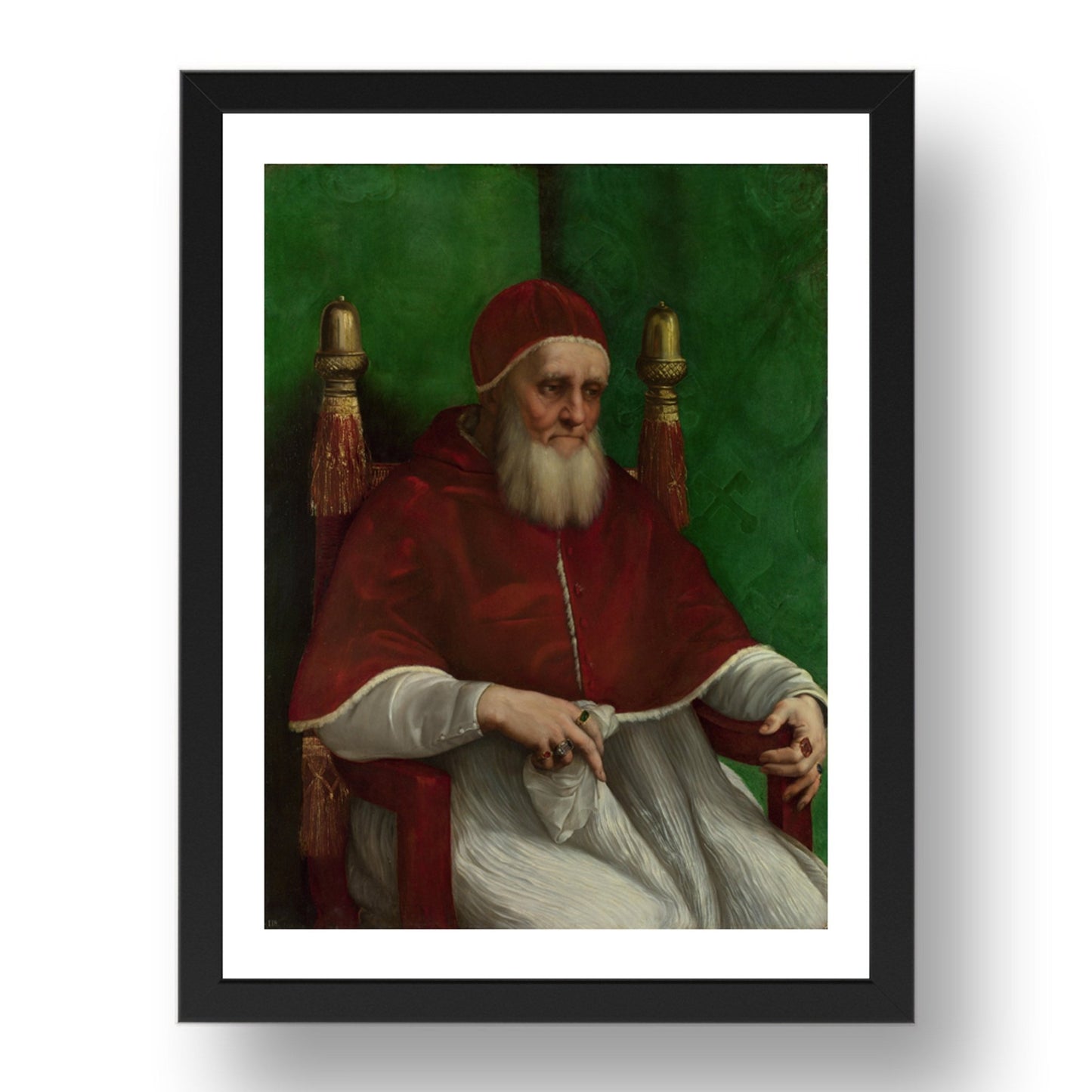 Raphael: Portrait of Pope Julius II, Poster in 17x13"(A3) Frame