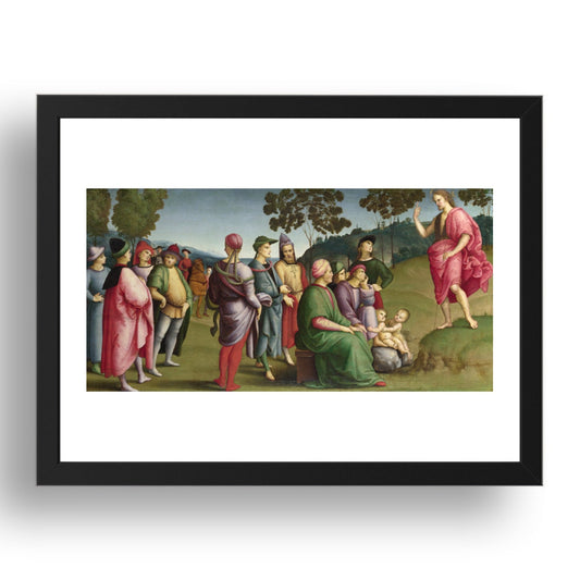 Raphael: Saint John the Baptist Preaching, Poster in 17x13"(A3) Frame