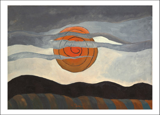 Red Sun by Arthur Dove, vintage art, modern poster print
