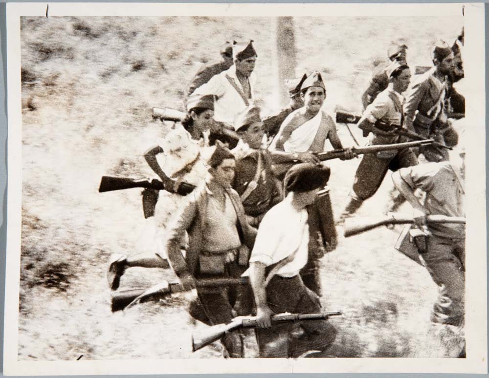 attack on rebel position somosierra madrid by Unknown, 12x8" (A4) Poster