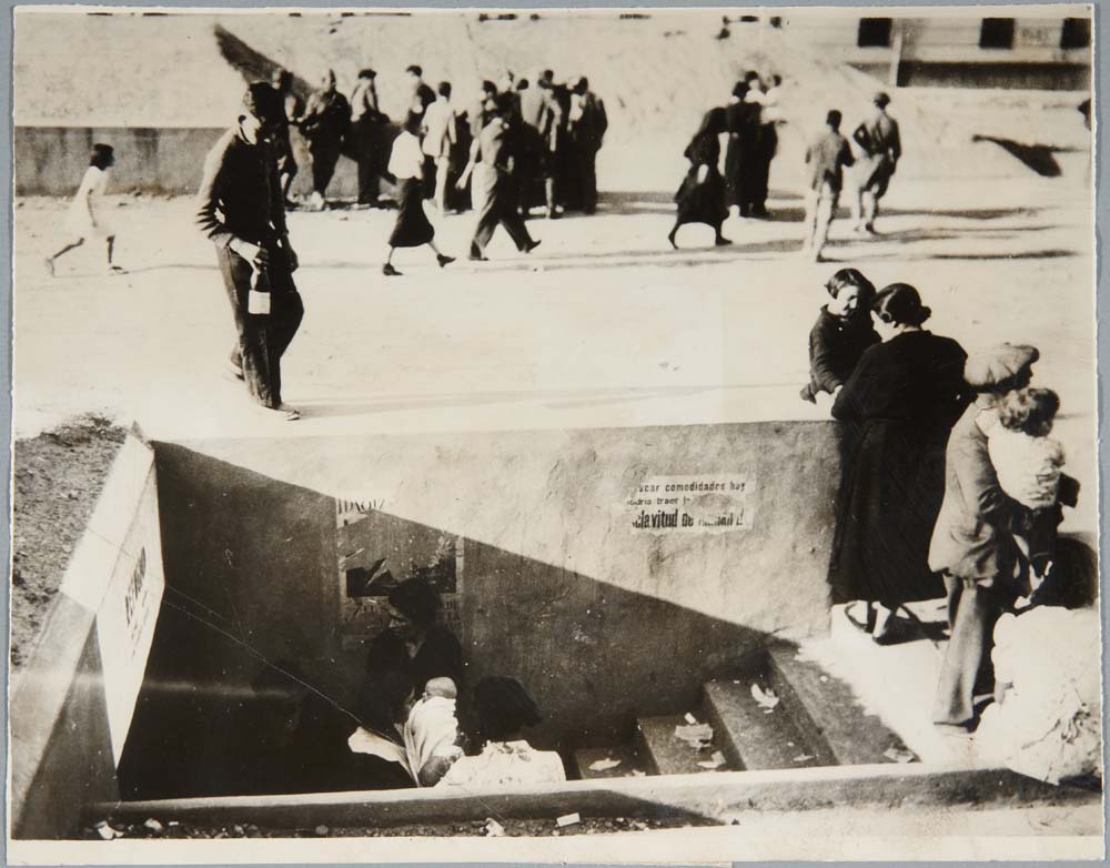 red air raid shelters by Unknown, 1938, 12x8" (A4) Poster